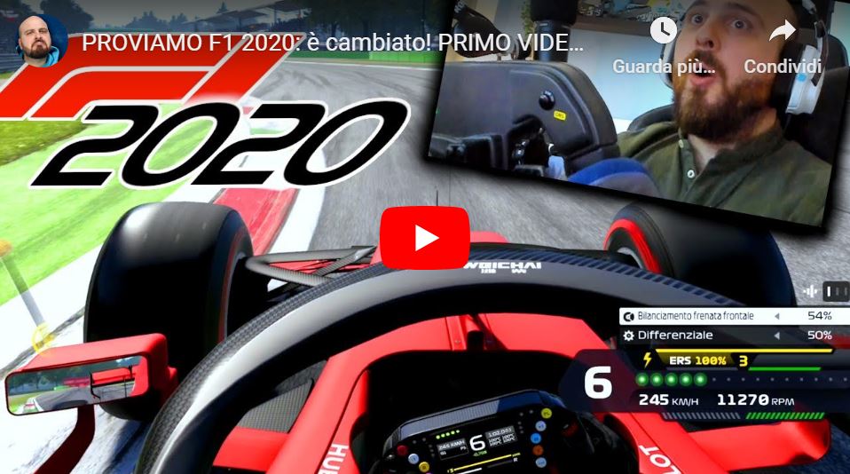  F1 2020 Codemasters NU89 prova in anteprima il 