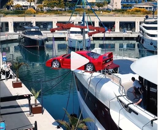 monaco grand prix ferrari on yacht