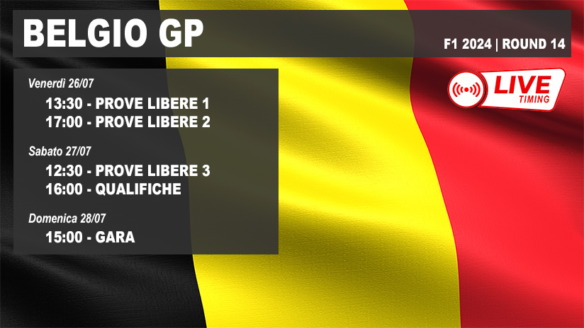 Belgio F1 Live Timing